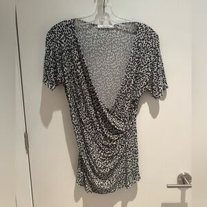 MaxMara Monochrome Leopard Print Blouse